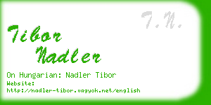 tibor nadler business card